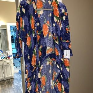 Striking blue kimono/duster lularoe Shirley